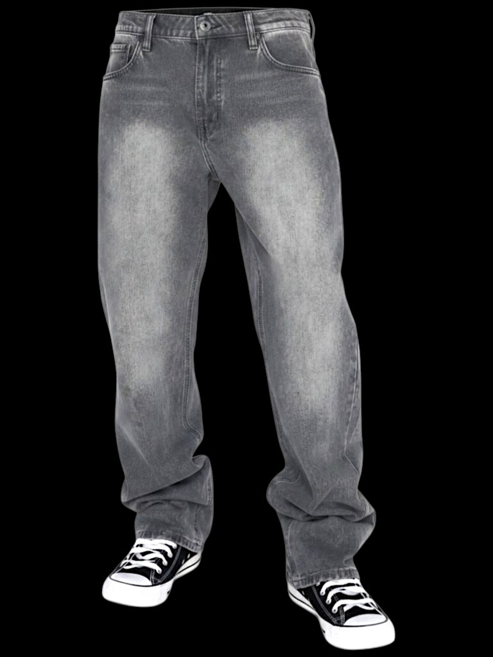 🚹 Victorious 🏆 Atlas Essential Baggy Denim Jeans [STONE BLACK]